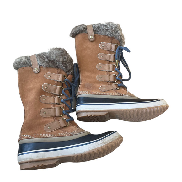 Sorel Joan Of Arctic Tan and Blue  Lace Up Boots  - Size 5.5 - Picture 8 of 16
